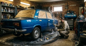 Покраска авто в гараже