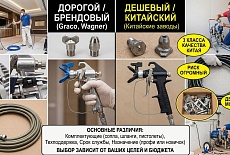 Безвоздушный окрасочный аппарат дешевый чем хуже дорогого