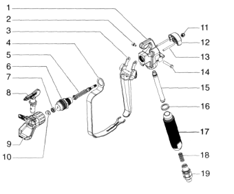Ремонтный комплект краскопульта, распылитель 11/16" (включает поз. 5, 6, и 11)
