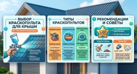Какой краскопульт лучше подойдёт для покраски крыши дома металлочерепицы