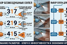 Как подобрать сопло для безвоздушного распыления? 