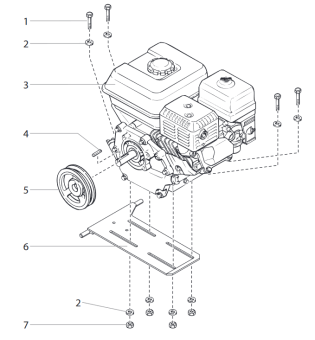 Бензиновый двигатель, 8.5 л.с. модель, Honda