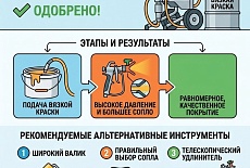 Безвоздушный окрасочный аппарат для вязких красок