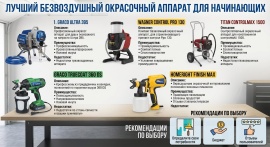 Лучший безвоздушный окрасочный аппарат для начинающих