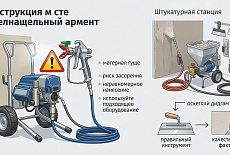 Безвоздушным краскопультом штукатурку Нельзя наносить
