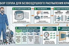 Как подобрать сопло для безвоздушного распыления?