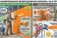 Окраска методом безвоздушного распыления 