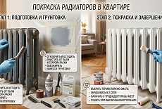Покраска радиаторов в квартире  