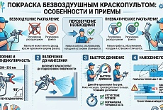Покраска безвоздушным краскопультом 