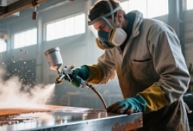 Каким оборудованием лучше красить строительный металл обычной краской?