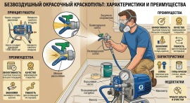 Безвоздушный окрасочный краскопульт