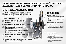Окрасочный аппарат безвоздушный высокого давления для сверхвязких материалов