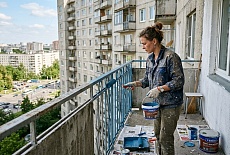 Покраска балкона