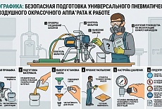 Как запустить пневматический безвоздушный окрасочный аппарат 