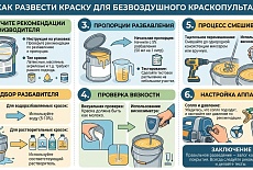 Как развести краску для безвоздушного краскопульта?