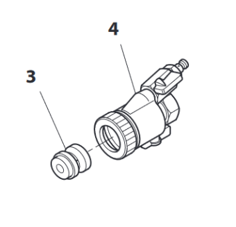 Распыляющая головка для работы со шпатлевкой безвоздушного распыления (поз. 4) 