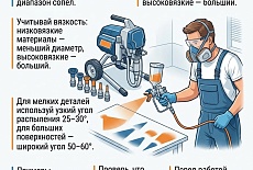 Как подобрать сопло для безвоздушного распыления?