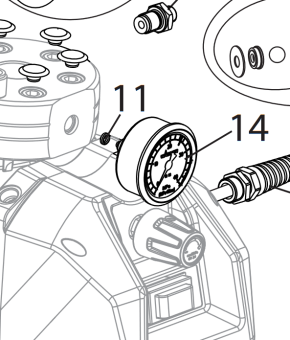 Манометр на окрасочный аппарат Wagner SF 33 (поз. 14)