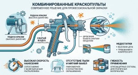 Краскопульт комбинированного распыления оборудование 
