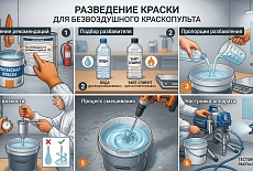 Как развести краску для безвоздушного краскопульта?