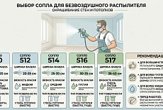Каким соплом лучше красить стены безвоздушным краскопультом?