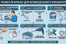 Как развести краску для безвоздушного краскопульта?