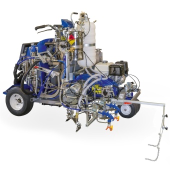 Разметочная система безвоздушного нанесения LineLazer V 250MMA 98:2 HP серии Reflective, 1 автоматический пистолет, 1 резервуар